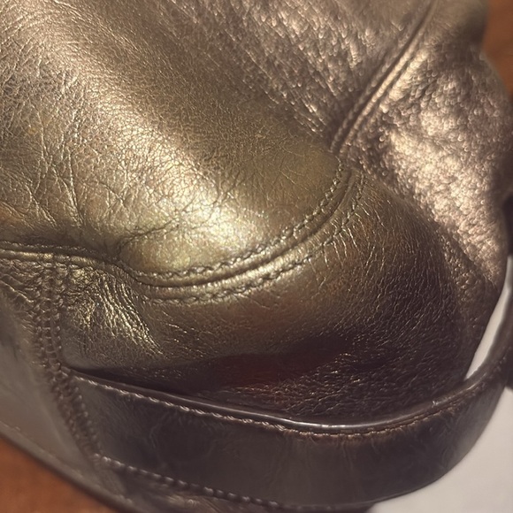 Coach Madison Maggie Mia shoulder bag  satchel  silver bronze metallic excellent - Picture 11 of 17